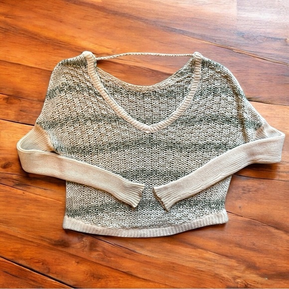 FREE PEOPLE Slubby Striped Pullover Sweater – Sea Mist – Size S - Picture 8 of 16